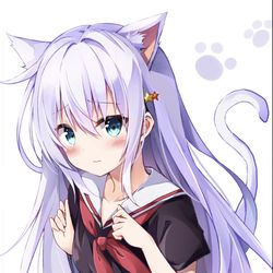 This is a pixiv picture whose title is 猫耳くのんちゃん.