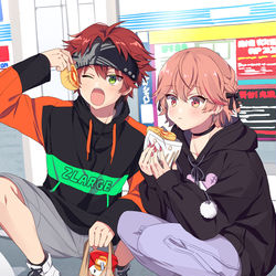 This is a pixiv picture whose title is コンビニ通（賢まひ）.