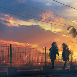 This is a pixiv picture whose title is もうすぐ、終わり.