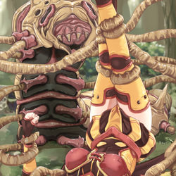 This is a pixiv picture whose title is 草剥蟲拘束.