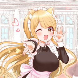 This is a pixiv picture whose title is メイドのお姉にゃん.