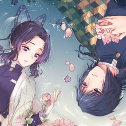 This is a pixiv picture whose title is いつでも一緒に🌊🦋.