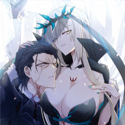 This is a pixiv picture whose title is 【妖妃と魔女の騎士】.