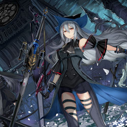 This is a pixiv picture whose title is 关于明日方舟和血源诅咒的联动.