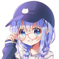 This is a pixiv picture whose title is 眼鏡チノちゃん.