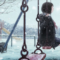 This is a pixiv picture whose title is 泡雪に染まる.