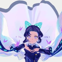 This is a pixiv picture whose title is 胡蝶しのぶ生誕祭.