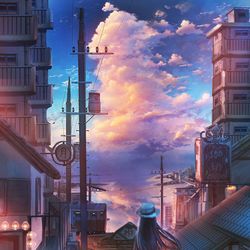 This is a pixiv picture whose title is 懐かしい街.