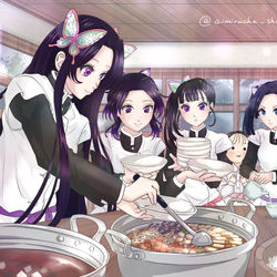 This is a pixiv picture whose title is 蝶屋敷の厨房にて.