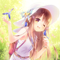 This is a pixiv picture whose title is 幸せの青い鳥.