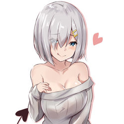 This is a pixiv picture whose title is 「提督のそれ…。浜風がキレイにしてあげますね…///」.