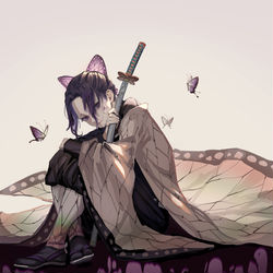 This is a pixiv picture whose title is 胡蝶しのぶ.