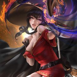This is a pixiv picture whose title is Megumin.