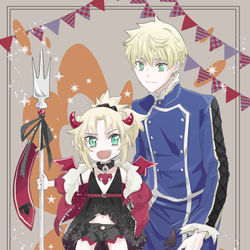 This is a pixiv picture whose title is 【FGO】ブリテン親子と季節行事漫画まとめ.