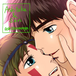 This is a pixiv picture whose title is アシタカとサン〜ashisanmanga〜.