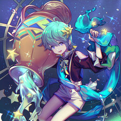 This is a pixiv picture whose title is みずがめ座.