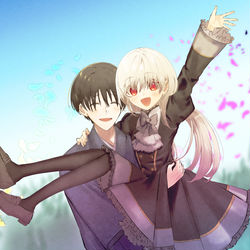 This is a pixiv picture whose title is 白蛇嬢にキスください。.