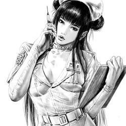 This is a pixiv picture whose title is 透明ナース服.