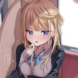 This is a pixiv picture whose title is ｵﾊﾖｳ……隣、空いてますが……座りたければ座れば？.