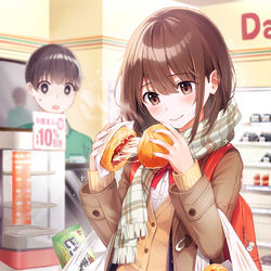This is a pixiv picture whose title is 冬が終わる前にピザまん.