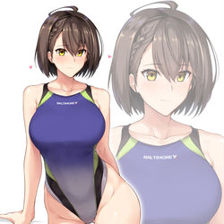 This is a pixiv picture whose title is 競泳水着ボルチモア.