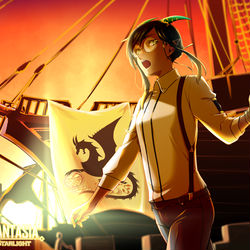 This is a pixiv picture whose title is 【PFAOS】ファフニールカンパニー貿易船団【竜易船団】.