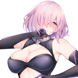 This is a pixiv picture whose title is マシュ…おへそ見せて….