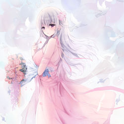 This is a pixiv picture whose title is 告白風船.