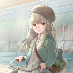 This is a pixiv picture whose title is 自転車でおでかけ.