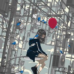 This is a pixiv picture whose title is 混線.