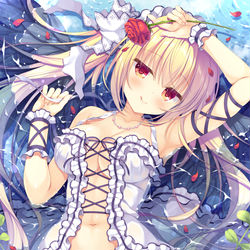 This is a pixiv picture whose title is 一緒に水浴びしない？.