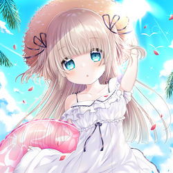 This is a pixiv picture whose title is 「！…つめたい…」.