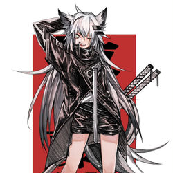 This is a pixiv picture whose title is arknights.