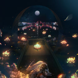 This is a pixiv picture whose title is kiss.