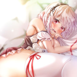 This is a pixiv picture whose title is 寝起き.