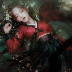 This is a pixiv picture whose title is 落花.