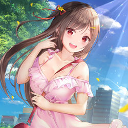 This is a pixiv picture whose title is 新しいワンピースで….