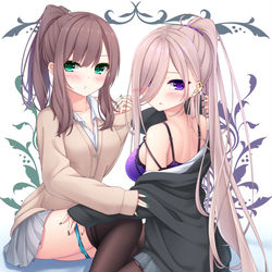 This is a pixiv picture whose title is ツンJKとデレJK.