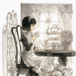 This is a pixiv picture whose title is あるメイドの一日.