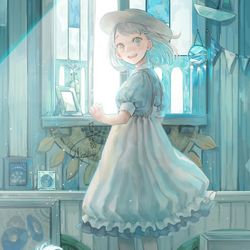 This is a pixiv picture whose title is 空色.