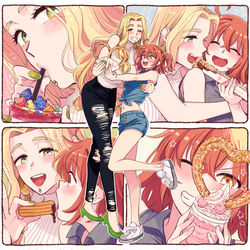 This is a pixiv picture whose title is ケツァぐだ♡らぶらぶ♡チュロスデート.