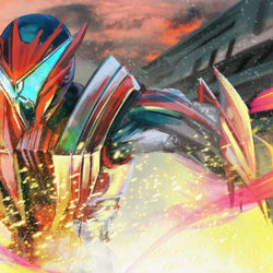 This is a pixiv picture whose title is BURNING FALCON.