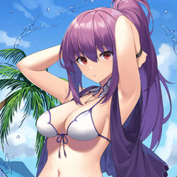 This is a pixiv picture whose title is 水着スカディ.
