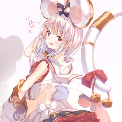 This is a pixiv picture whose title is 付けしっぽに満足げなビカラちゃん.