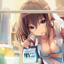 This is a pixiv picture whose title is 寝起き少女.