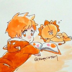 This is a pixiv picture whose title is 2月3月ついろぐ.