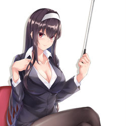 This is a pixiv picture whose title is 詩羽先生.