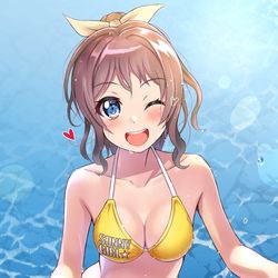 This is a pixiv picture whose title is 沙綾とプール.