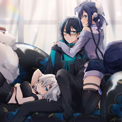 This is a pixiv picture whose title is 💙.