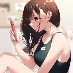 This is a pixiv picture whose title is 自撮りをダメ出しされたJD.